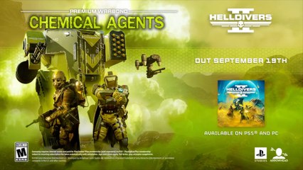 Helldivers 2 Official Chemical Agents Premium Warbond Trailer