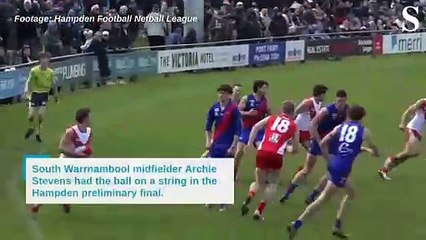 Archie Stevens during the 2024 HFNL preliminary final.