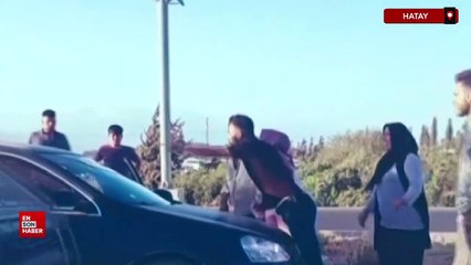 Hatay'da sinyal vermeme kavgasında yumruklar havada uçuştu