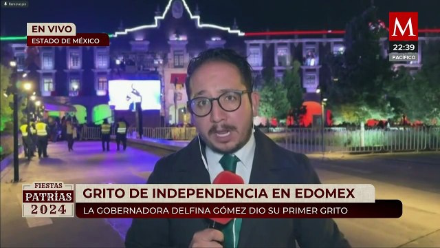 Delfina Gómez Álvarez da su primer Grito de Independencia como Gobernadora del Estado de México
