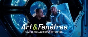 Jean-Claude Van Damme dans l'espace pour la pub Art & Fenêtres