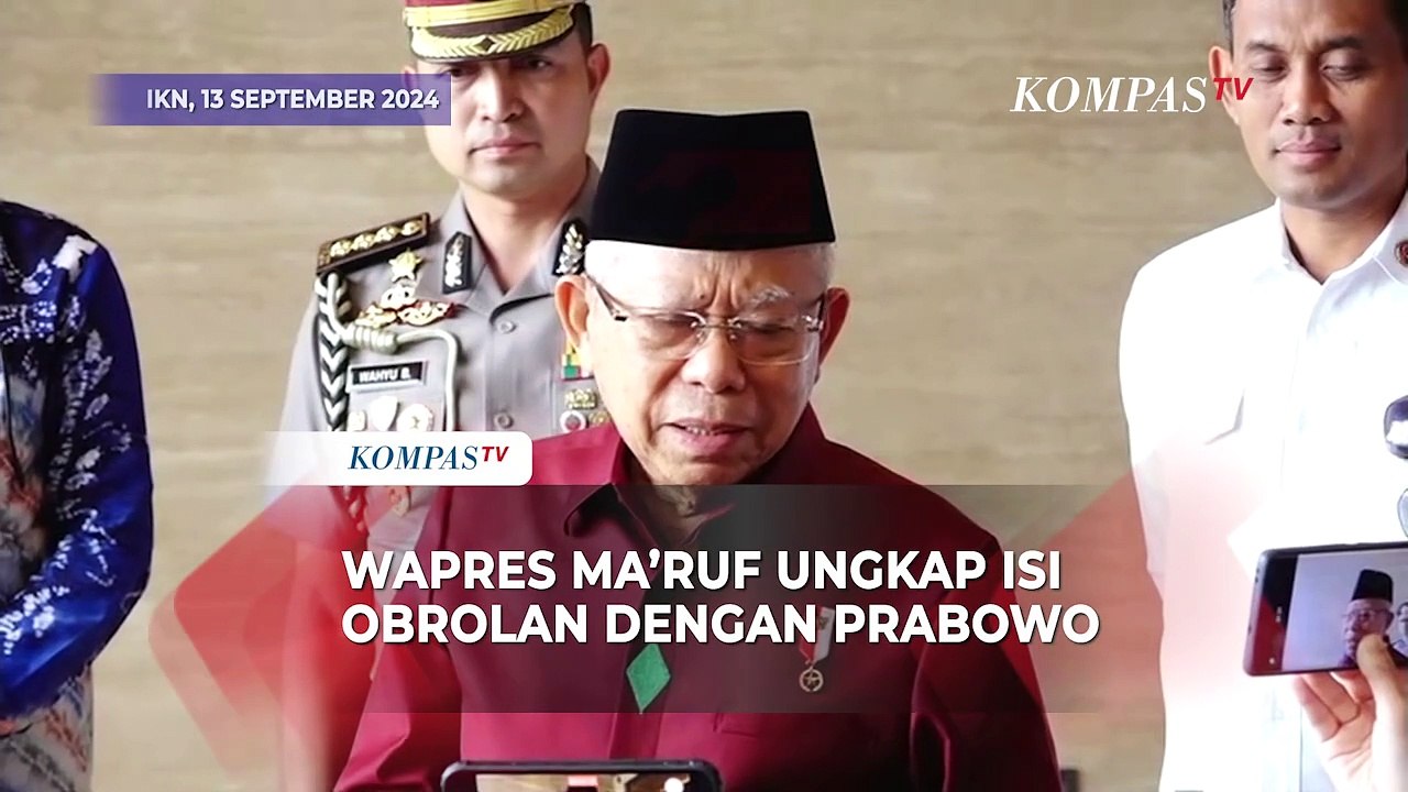 Wapres Maruf Amin Ungkap Isi Obrolannya dengan Prabowo di Rapat ...