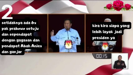 setidaknya ada 6x pak prabowo setuju dan sependapat dengan  pendapat Anies setuju perubahan artinya