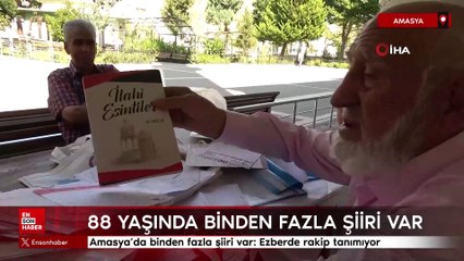 Amasya’da binden fazla şiiri var: Ezberde rakip tanımıyor