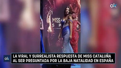 La viral y surrealista respuesta de Miss Cataluña al ser preguntada por la baja natalidad en España