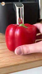 Air fryer-roasted peppers, perfect for summer!