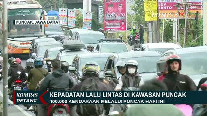 Padat Merayap, 100 Ribu Kendaraan Terpantau Lintasi Puncak Bogor Hari Ini