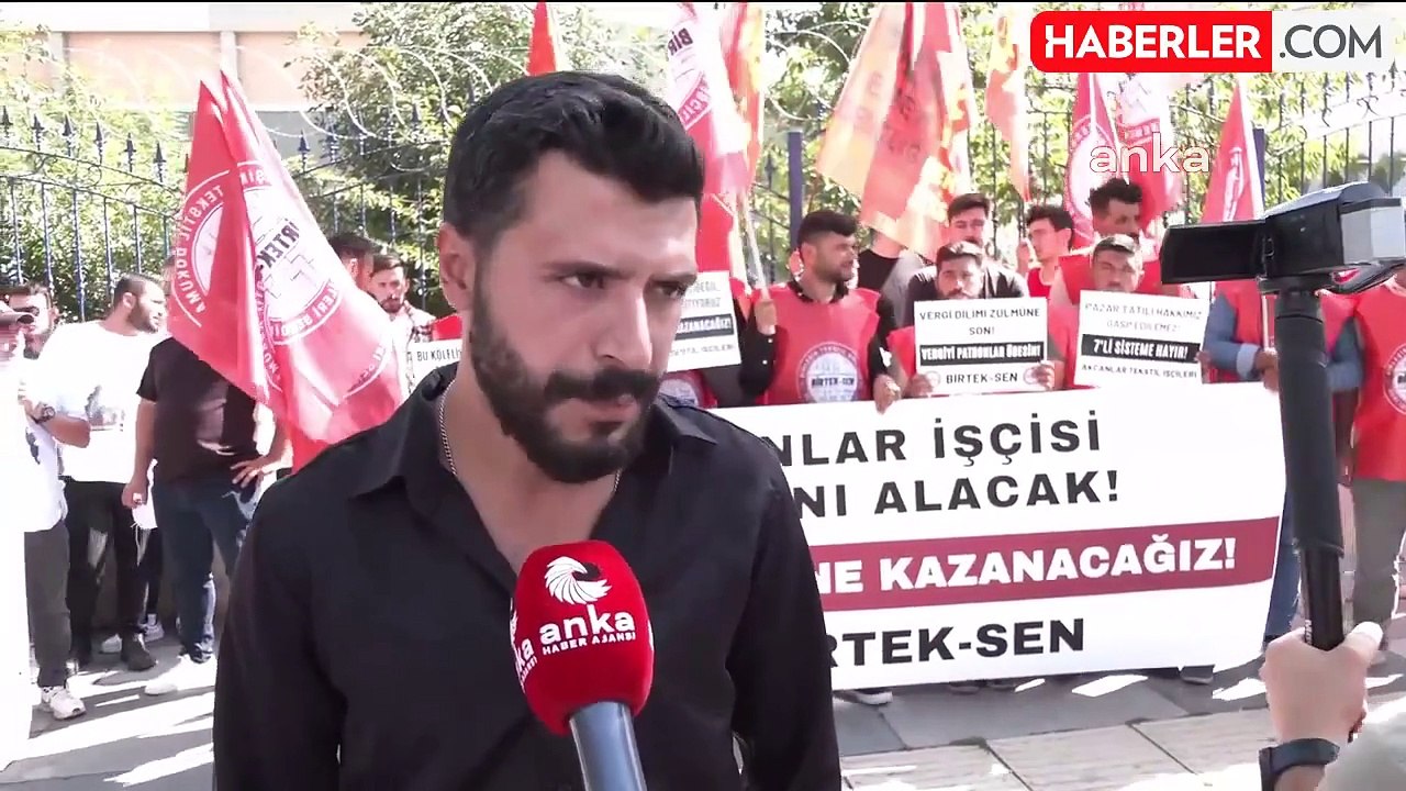 Akcanlar Tekstil ve Fernas Madencilik İşçileri Bakanlık Önünde Eylemde