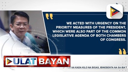 Senate Pres. Francis Escudero, ibinida ang mga naipasang priority bill