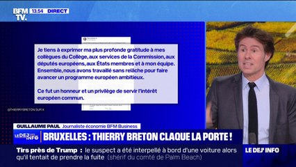 Thierry Breton quitte la Commission européenne