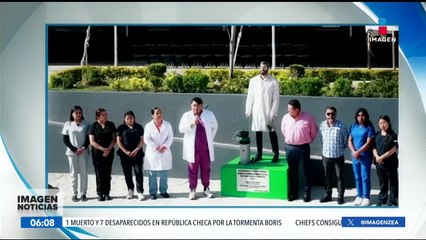 Vandalizan el Monumento al Médico en Mineral de la Reforma, Hidalgo