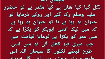 Huzur pak sallallahu alaihi wasallam ka Pyar | janab siddik aur hazrat Umar ke Sath Pyar ka anokha vakya