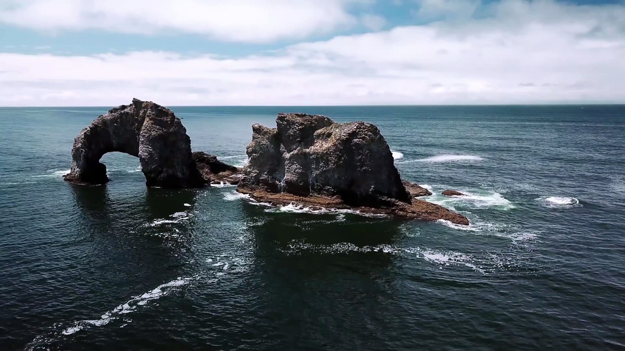 Drone view - arc of rocks