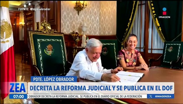 Reforma al Poder Judicial: López Obrador firmó el decreto de reforma constitucional