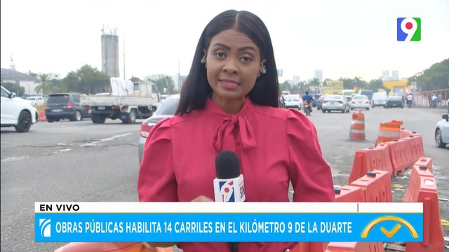 Obras Públicas habilita 14 carriles del KM 9 de la autopista Duarte | El Despertador