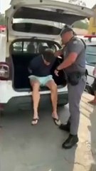 Suposto assassino de Igor Peretto foi acordado pela PM enquanto dormia na casa do tio da amante e esposa da vítima; VÍDEO