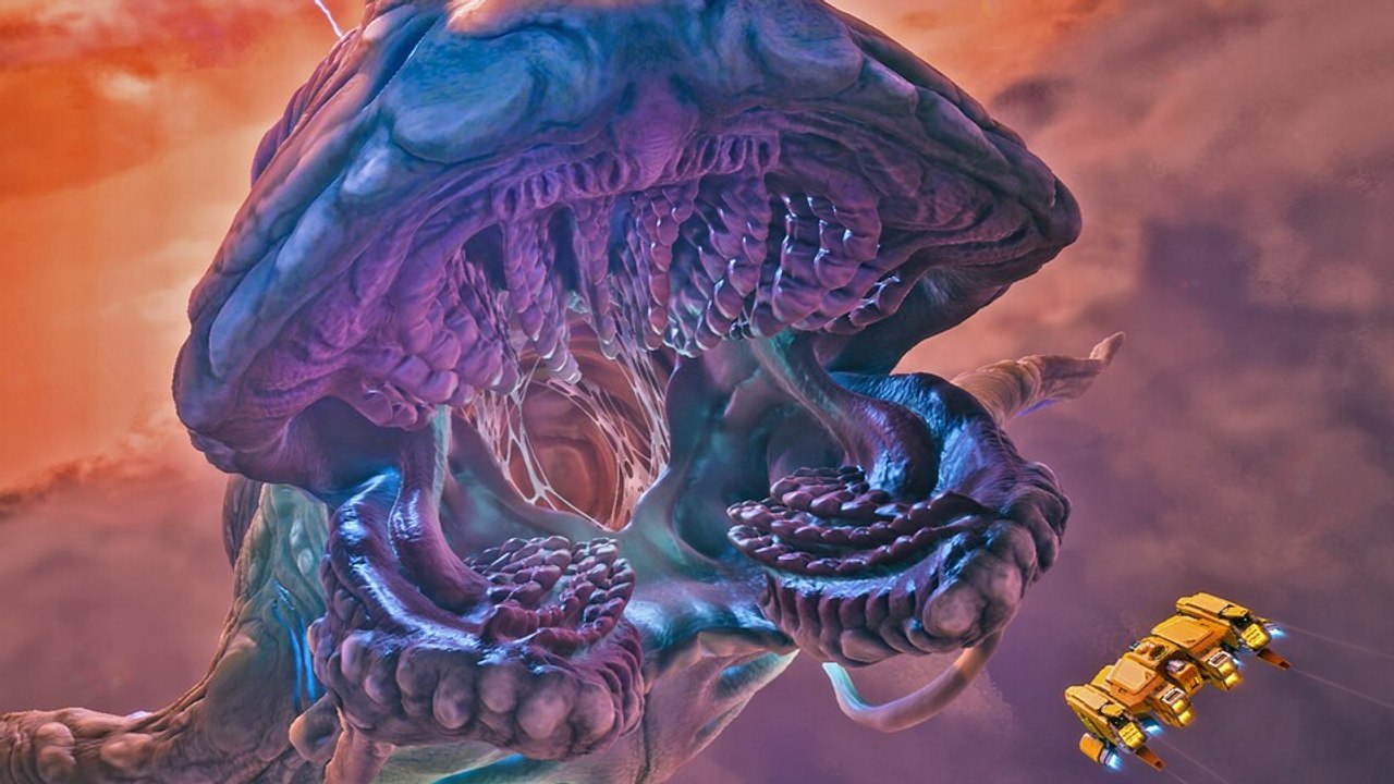 In everspace 2: titans fliegen wir durch den darm eines riesenmonsters