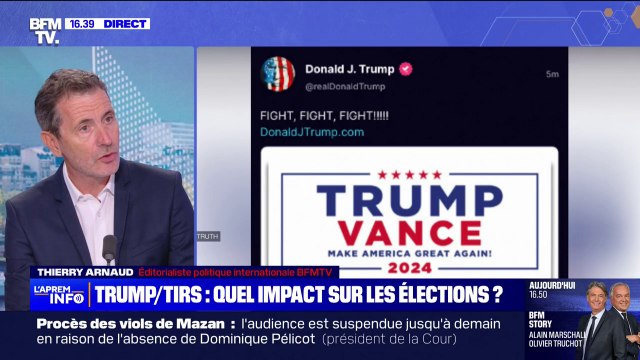 Tirs près de Donald Trump: Fight, fight, fight , les premiers mots de l'ancien président des États-Unis sur son réseau social