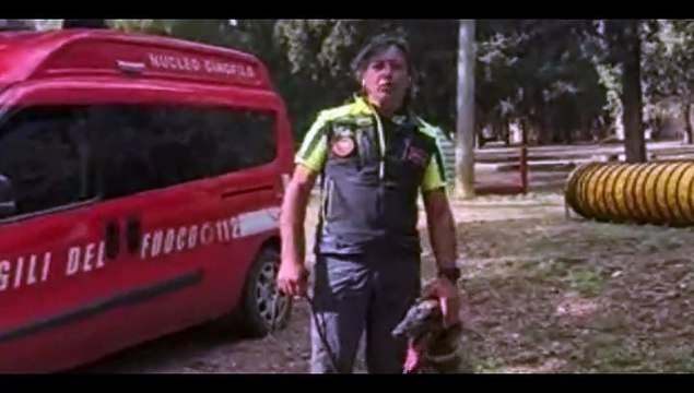 Incendio di via Cantoni: al lavoro c'? Aika, il cane dei vigili del fuoco