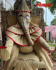 पर्यावरण पूरक गणेशाला दिला आकार, बांबू निर्मित वस्तूंपासून साकारले बाप्पा-