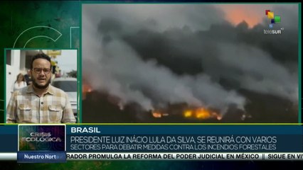 Pdte. Lula da Silva debate sobre incendios forestales