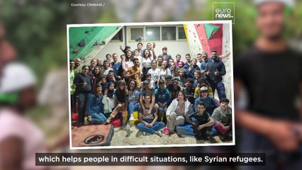 Watch: The climbing duo scaling heights and uplifting spirits in France