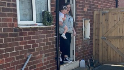 3 y/o girl's delightful reaction to her wholesome garden birthday celebration