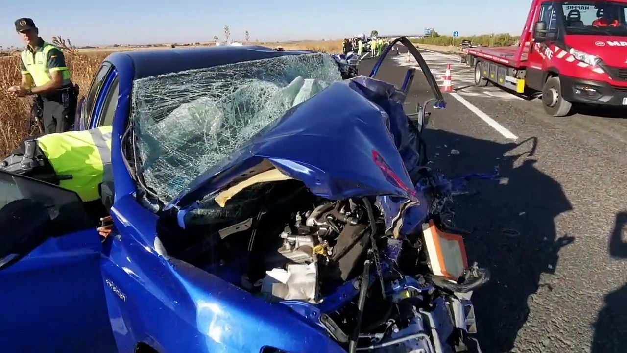 Accidente de un kamikáce en la A43 en Torralba