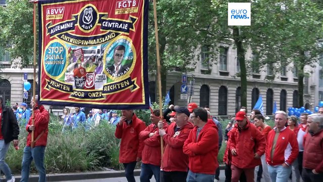 Thousands rally in Brussels to back Audi workers and call for EU industrial action