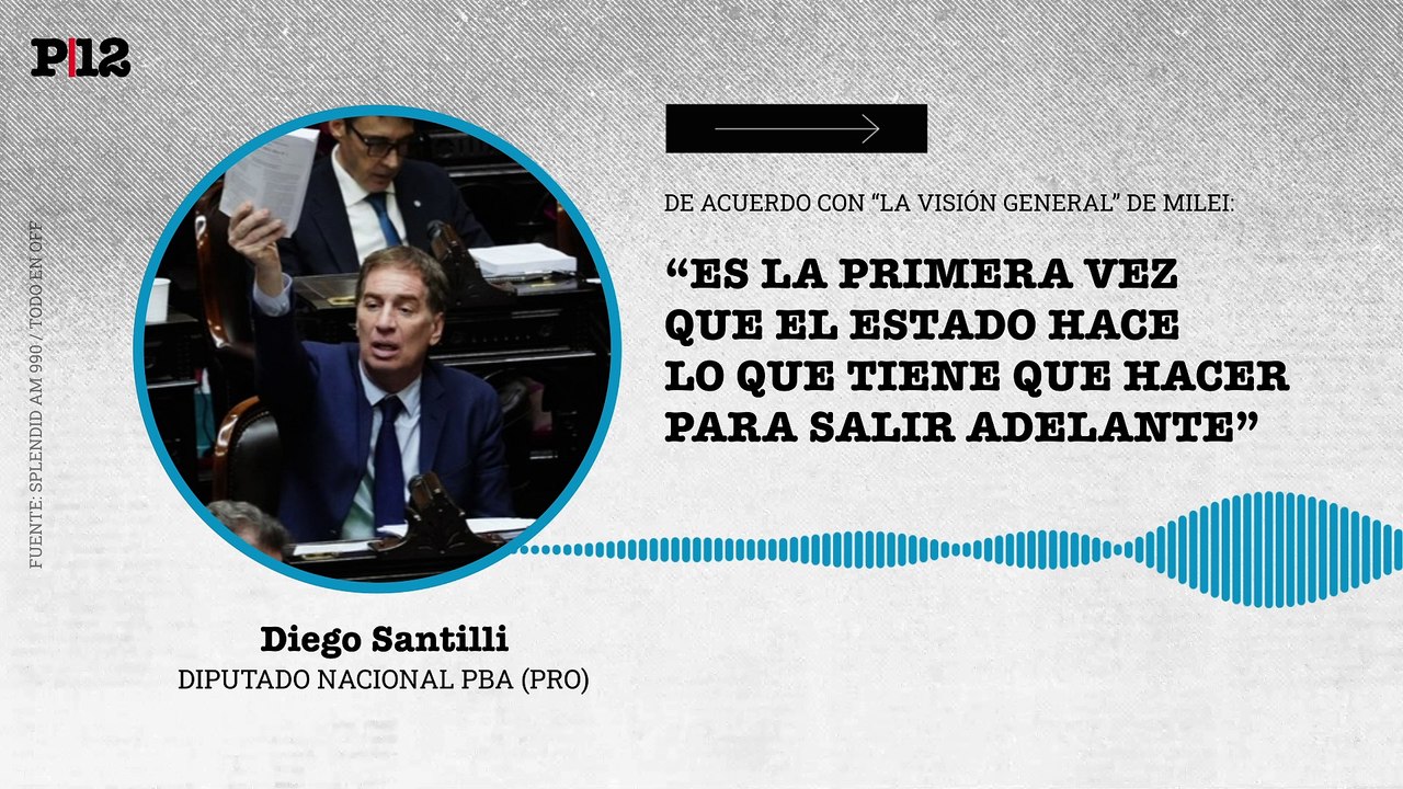Santilli está de acuerdo con "la visión general" del presupuesto 2024 de Milei: "Es la primera vez que el Estado hace lo que tiene que hacer"
