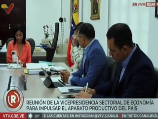 Vpdta. Delcy Rodríguez lideró reunión de trabajo con ministros del gabinete económico del país