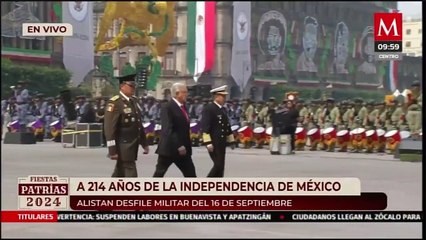 AMLO pasa revista a los miembros del Desfile Militar en CdMx