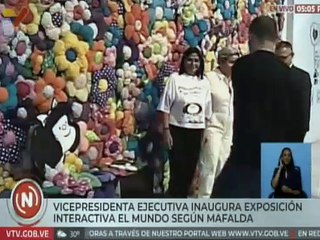 Vpdta. Delcy Rodríguez inaugura Exposición Interactiva "El Mundo Según Mafalda" en Caracas