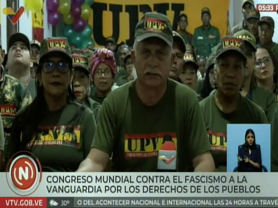 UPV asegura que el Congreso Mundial contra el Fascismo es vanguardia en la lucha por los derechos del pueblo