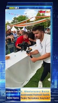 3. Uluslararası Bursa Gastronomi Festivali Cantık Yeme Yarışması başladı!