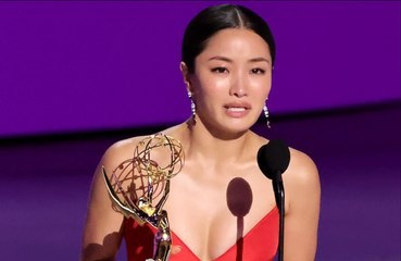 Anna Sawai was a "mess" as she accepted her first Emmy Award on Sunday