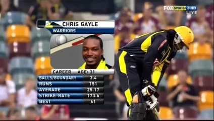 Chris Gayle 92 (40) vs Queensland, 2010