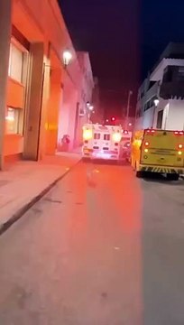 Dog runs after ambulance carrying its owner