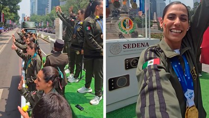 Nuria Diosdado y los medallistas olímpicos de los Juegos de París se llevan las ovaciones en el Desfile Militar de la CDMX