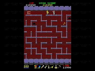 ドルアーガの塔 [Wii Virtual Console Arcade, Default rank] mediocre play 2014-02-09.360p