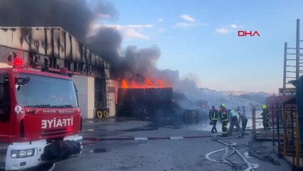 Kayseri'de keçe fabrikasında yangın