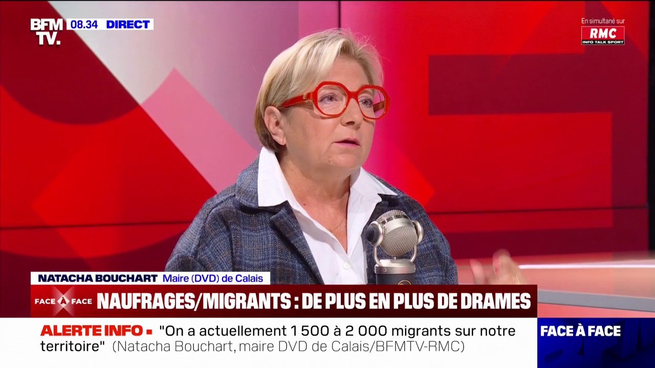 Natacha Bouchart (maire DVD de Calais) sur la traversée de la Manche par les migrants: "Un passage, c'est entre 5.000 et 10.000 euros"