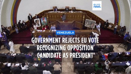 Venezuela's government rejects EU vote to recognise opposition leader as election winner
