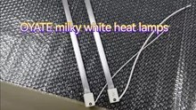 Milky white infrared heating tube heating elements 800mm 220v 2000w