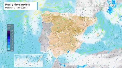 En las próximas horas se esperan lluvias muy fuertes en el Mediterráneo