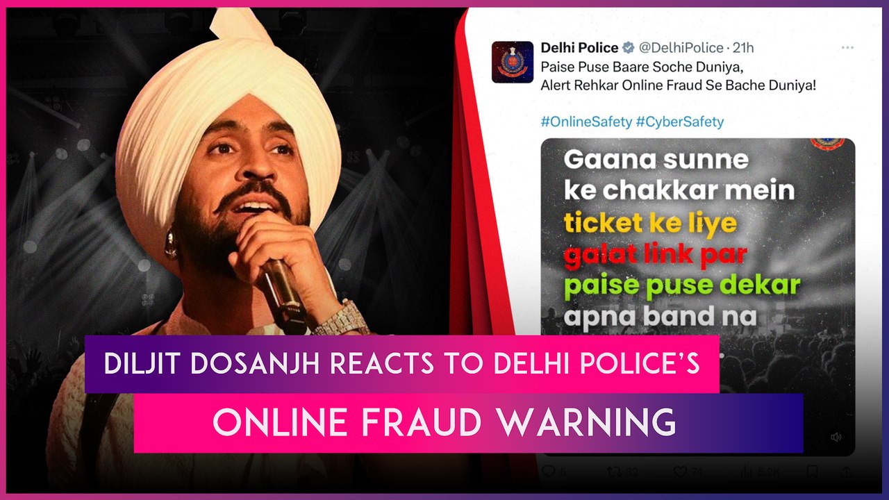 Diljit Dosanjh Responds To Delhi Police’s Witty Warning On Fraudulent Ticket Sales For His Concert