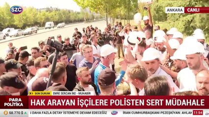 Ankara'da maden işçilerine polisten sert müdahale