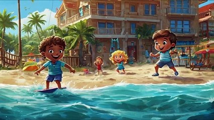"Kids Cartoons, Poems, and Songs | Summer Beach Playdate | New Kids Poem 2024