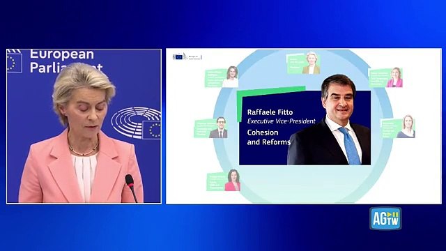 Il video della nomina di Raffaele Fitto nuovo vicepresidente esecutivo della Commissione. Von der Leyen: «La sua esperienza sarà utile»