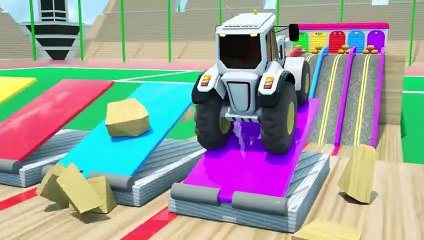 Soccer Balls and a high Slide - Learn Colors with Street Vehicle Only for kids -